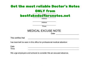Fake doctors notes